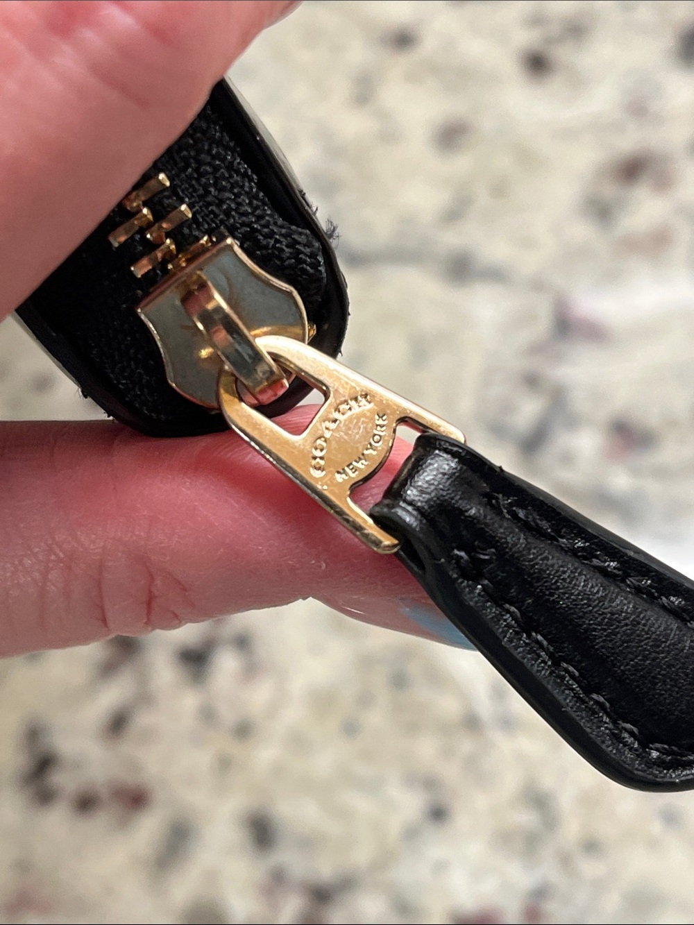 Coach Long Zip Around Black Patent Leather Croc Embossed Wallet NWOT - Picture 8 of 12